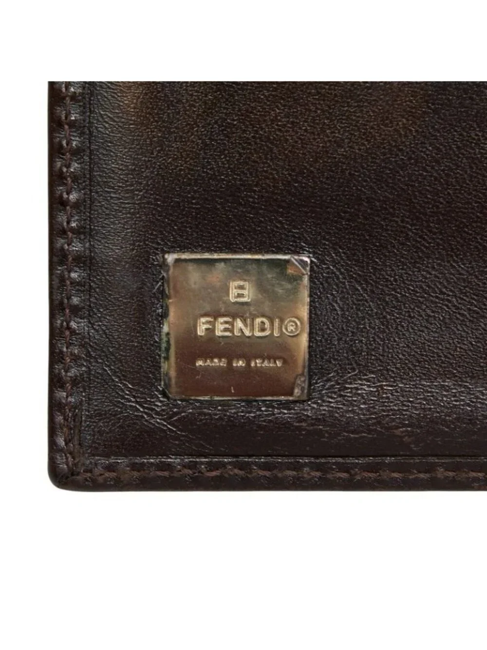 Fendi Zucca Wallet Brown Canvas Leather